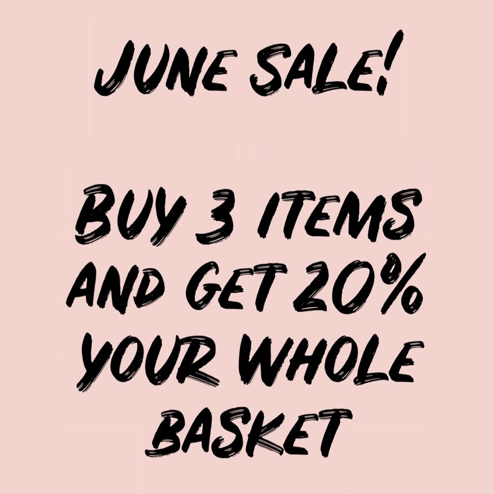 June Sale! Bundle Up 3 Items to get 20% Off!